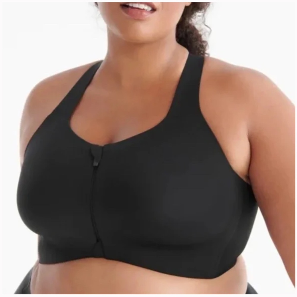 Knix Catalyst Zip Front Sports Bra Sz 8+ Black